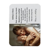 Aangepaste gepersonaliseerde fotoboodschap voor Mo Magneet (Verticaal)