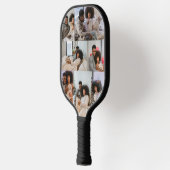 Aangepaste gepersonaliseerde fotocollage en tekst pickleball paddle (Links)
