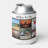 Aangepaste gepersonaliseerde fotocollage Stubby ho Blikjeskoeler (Blikje Voorkant)