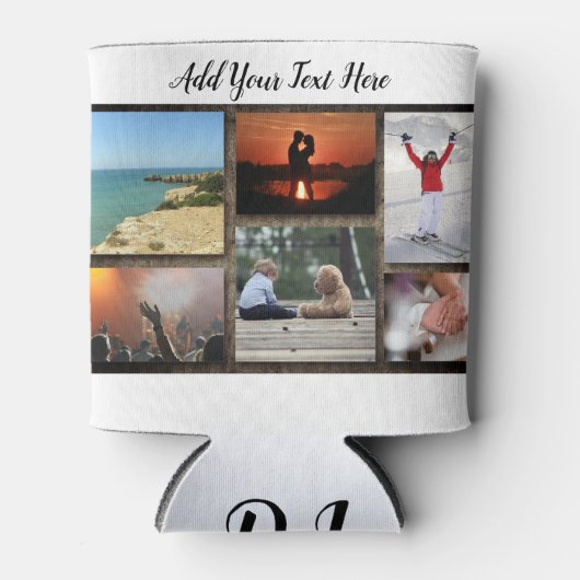 Aangepaste gepersonaliseerde fotocollage Stubby ho Blikjeskoeler (Voorkant)