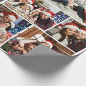 Aangepaste gepersonaliseerde fotocollage Vrolijk K Cadeaupapier (Hoek)