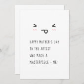 Aangepaste gepersonaliseerde Funny Happy Mothers D Kaart (Voorkant / Achterkant)