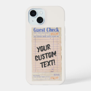 Aangepaste gepersonaliseerde gastbon iPhone 15 case