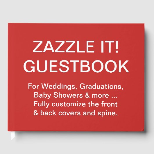 Aangepaste gepersonaliseerde gastenboek blanco Sja (Voorkant)