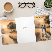 Aangepaste gepersonaliseerde gedicht Trifold Vader Drieluik Wenskaart