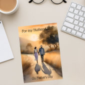 Aangepaste gepersonaliseerde gedicht Trifold Vader Drieluik Wenskaart