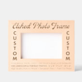 Aangepaste gepersonaliseerde gegraveerde houten fo gegraveerde lijstjes (Voorkant)
