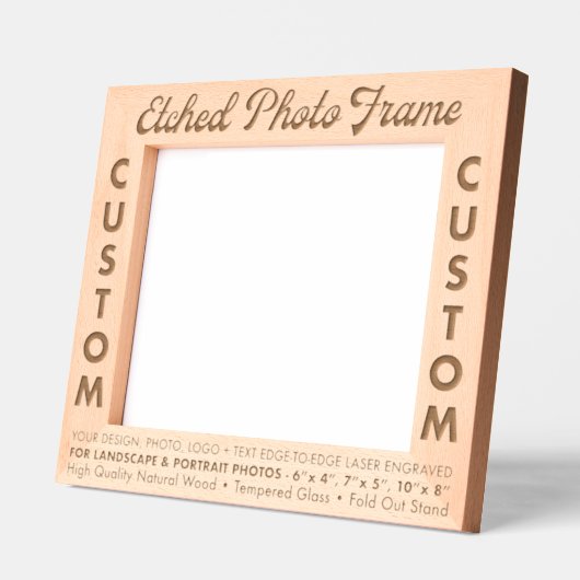 Aangepaste gepersonaliseerde gegraveerde houten fo lijstjes (Links)