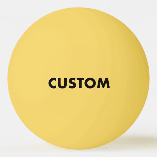 Aangepaste Gepersonaliseerde Gele Tafeltennis Pingpongbal (Achterkant)