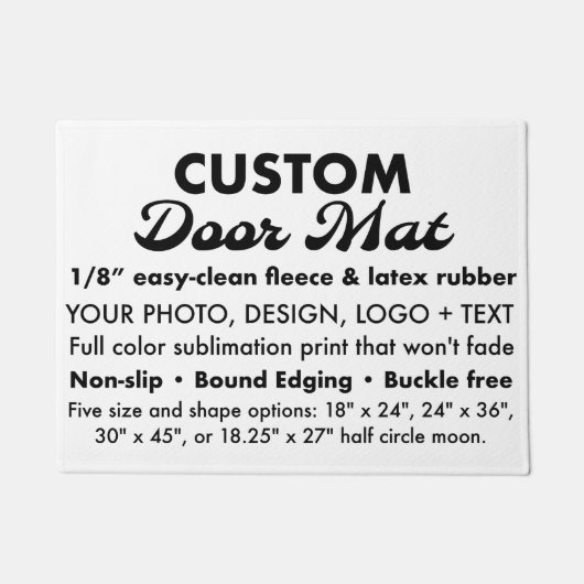 Aangepaste Gepersonaliseerde Gemakkelijke Schone D Deurmat (Voorkant)