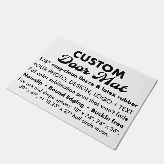 Aangepaste Gepersonaliseerde Gemakkelijke Schone D Deurmat (Schuin)