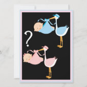 Aangepaste gepersonaliseerde gender reveal Invitat Kaart (Achterkant)
