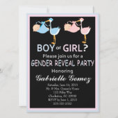 Aangepaste gepersonaliseerde gender reveal Invitat Kaart (Voorkant)