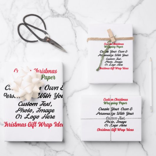 Aangepaste gepersonaliseerde geschenkverpakking, a inpakpapier vel (Voorkant)