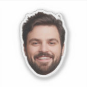 Aangepaste gepersonaliseerde gezicht hoofd uitsned sticker (Voorkant)