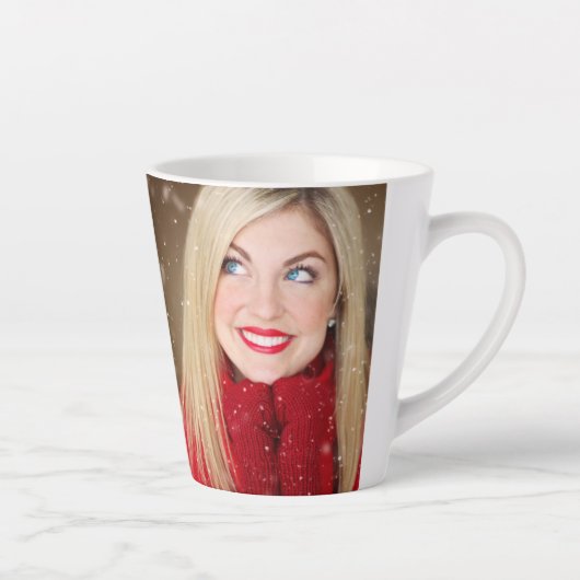 Aangepaste gepersonaliseerde gezinsfoto latte mok (Rechts)