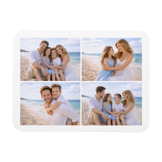 Aangepaste gepersonaliseerde gezinsfoto magneet (Horizontaal)