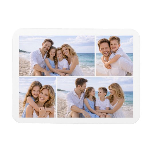 Aangepaste gepersonaliseerde gezinsfoto magneet (Horizontaal)