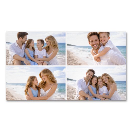 Aangepaste gepersonaliseerde gezinsfoto magnetisch visitekaartje (Voorkant)