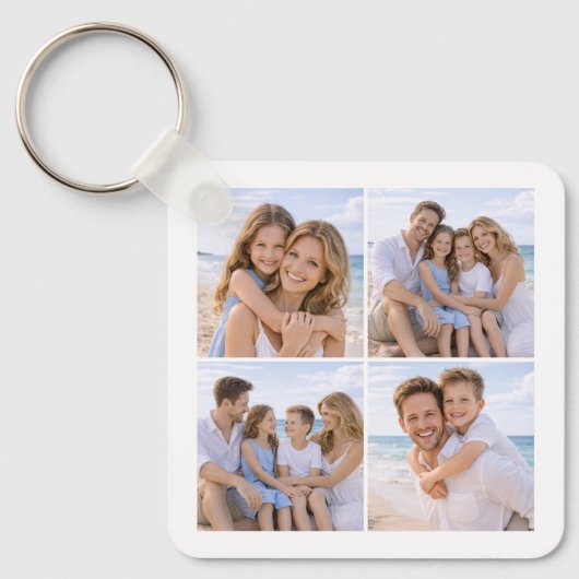 Aangepaste gepersonaliseerde gezinsfoto sleutelhanger (Voorkant)