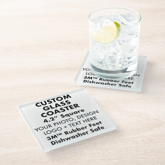 Aangepaste Gepersonaliseerde Glas Onderzetter met (Schuin)