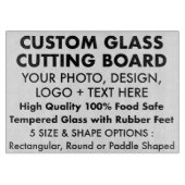 Aangepaste Gepersonaliseerde Glas Snijplank 11 "x  (Voorkant)
