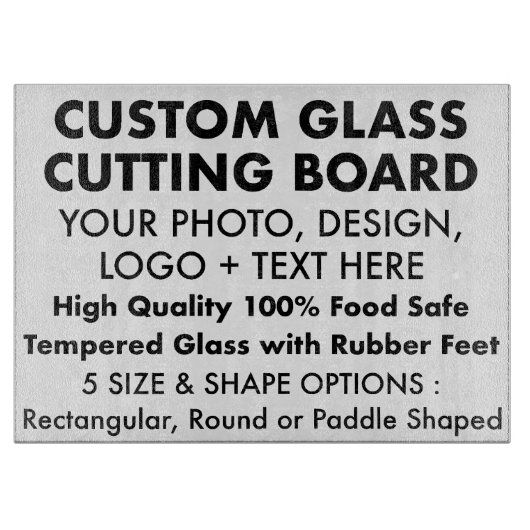 Aangepaste Gepersonaliseerde Glas Snijplank 15 "x  (Voorkant)