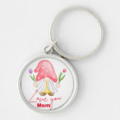 Aangepaste gepersonaliseerde gnoomValentijnsdag Sleutelhanger (Voorkant)