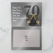 Aangepaste gepersonaliseerde Golf 70e verjaardag K Kaart (Binnen)