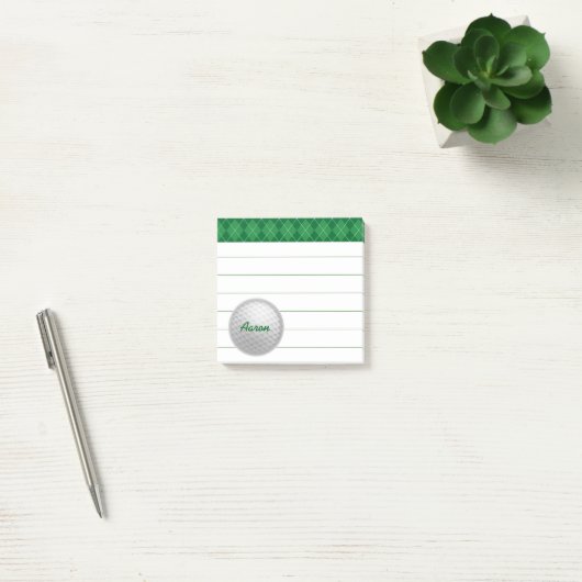 Aangepaste gepersonaliseerde Golf Post Het Notitie Post-it® Notes (Kantoor)