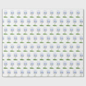 Aangepaste gepersonaliseerde Golf Thema Naam Ball  Cadeaupapier (Vlak)