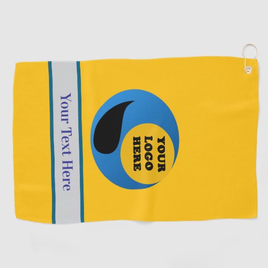 Aangepaste gepersonaliseerde golfhanddoek met Logo (Horizontaal)