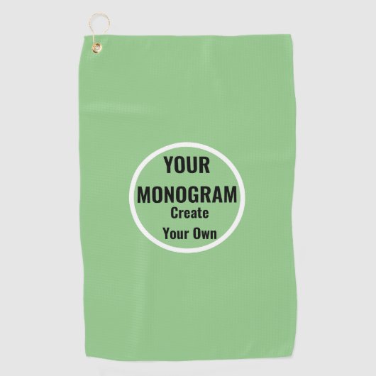Aangepaste gepersonaliseerde golfhanddoeken, monog golfhanddoek (Voorkant)