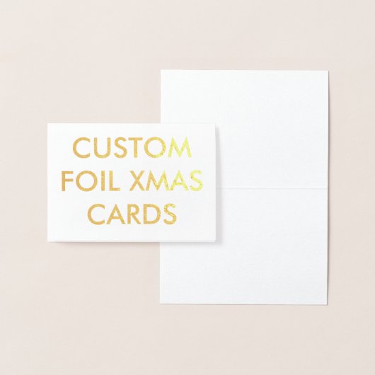 Aangepaste Gepersonaliseerde Goudfolie Kerst Kaart (Display)