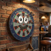 Aangepaste gepersonaliseerde grappige glimlachende dartbord