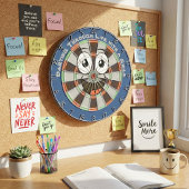 Aangepaste gepersonaliseerde grappige glimlachende dartbord