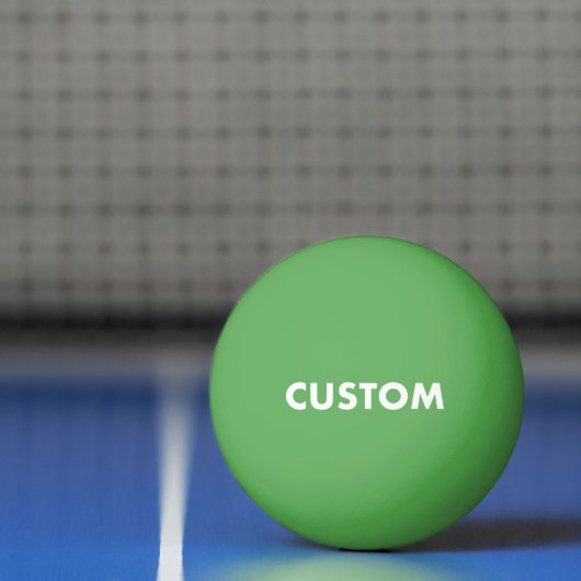 Aangepaste Gepersonaliseerde GROENE Tafel Tennis Pingpongbal (Net)