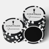 Aangepaste gepersonaliseerde Groomsman Gift Weddin Poker Chips (Opstapeling)