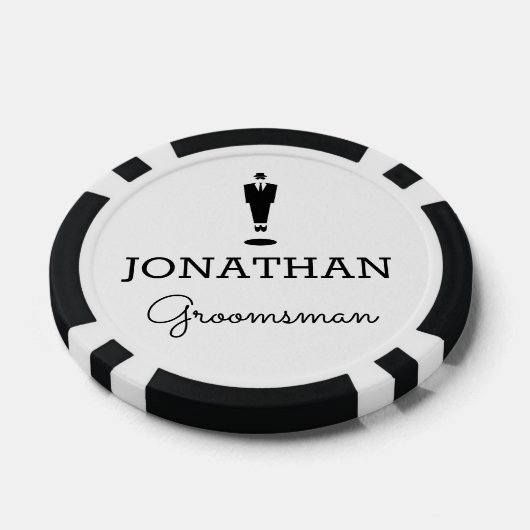Aangepaste gepersonaliseerde Groomsman Gift Weddin Poker Chips (Enkel)