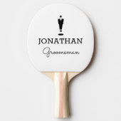 Aangepaste gepersonaliseerde Groomsman Gift Weddin Tafeltennisbatje (Voorkant)