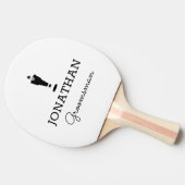 Aangepaste gepersonaliseerde Groomsman Gift Weddin Tafeltennisbatje (Zijkant)