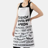 Aangepaste gepersonaliseerde grote all-over print schort (Insitu)