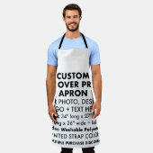 Aangepaste gepersonaliseerde grote all-over print schort (Gedragen)