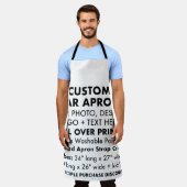 Aangepaste gepersonaliseerde grote all-over print schort (Gedragen)