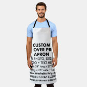 Aangepaste gepersonaliseerde grote all-over print schort (Gedragen)