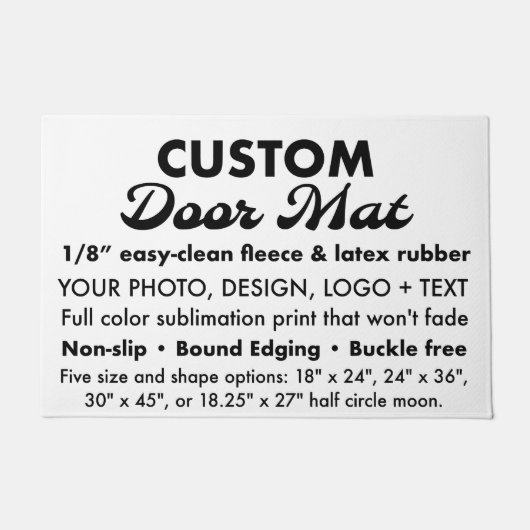 Aangepaste Gepersonaliseerde Grote Deurmat 24 "x 3 (Voorkant)