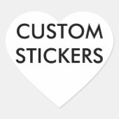 Aangepaste gepersonaliseerde hart Stickers Blank S (Voorkant)