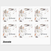Aangepaste gepersonaliseerde herfstbladeren | Stic Vierkante Sticker (Vel)
