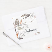 Aangepaste gepersonaliseerde herfstbladeren | Stic Vierkante Sticker (Envelop)