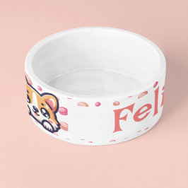 Aangepaste gepersonaliseerde hond Kat Pet Bowl Sch Voerbakje